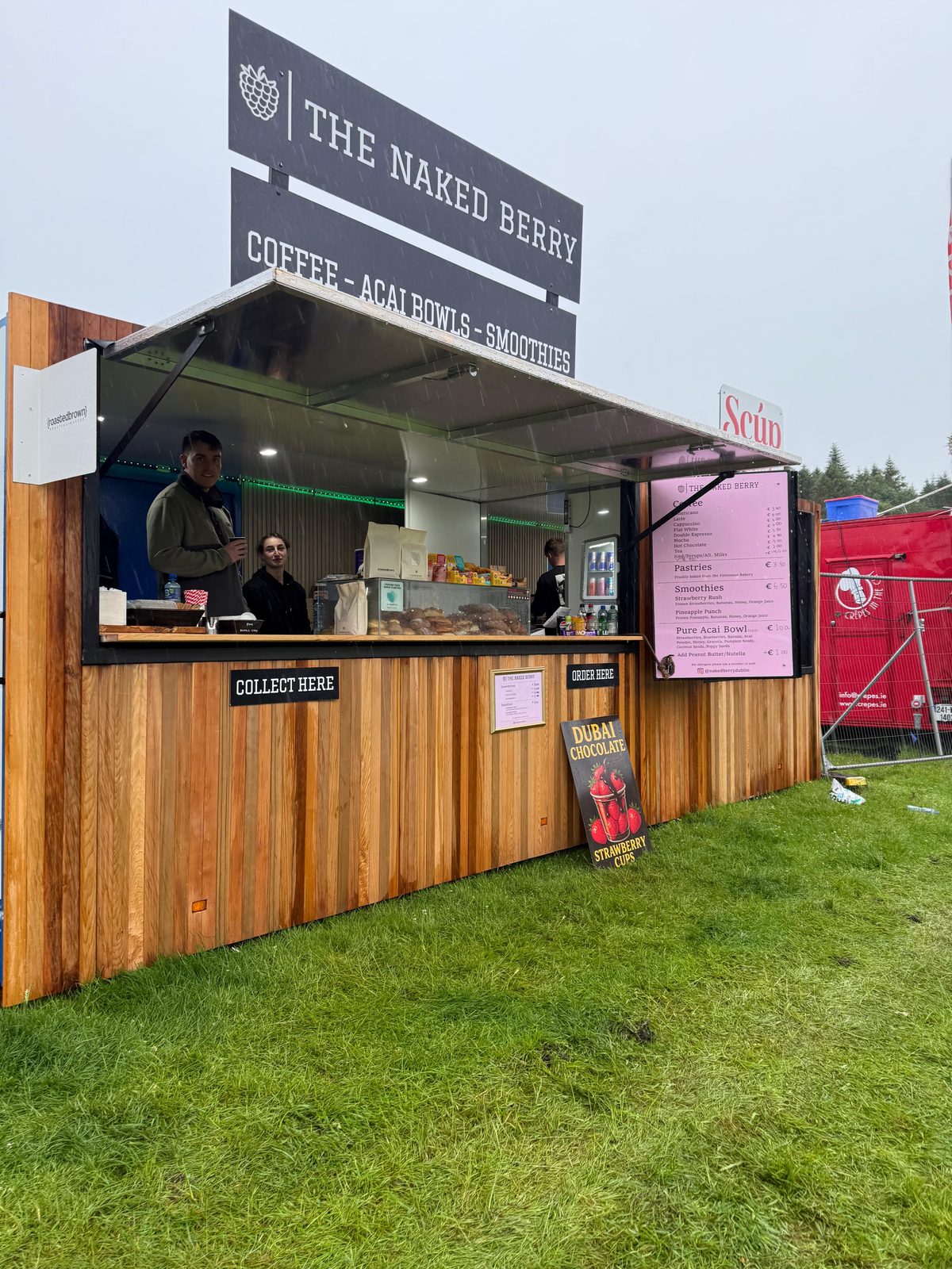 The Naked Berry x Scúp trailer with both service hatches open